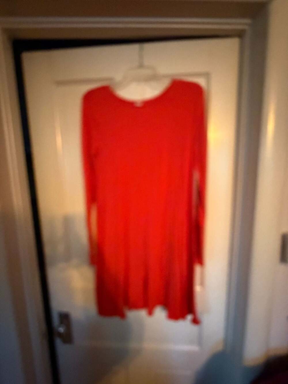 Old Navy Red Long Sleeve Flared Mini Tunic Dress Size M